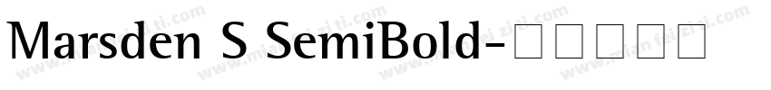 Marsden S SemiBold字体转换